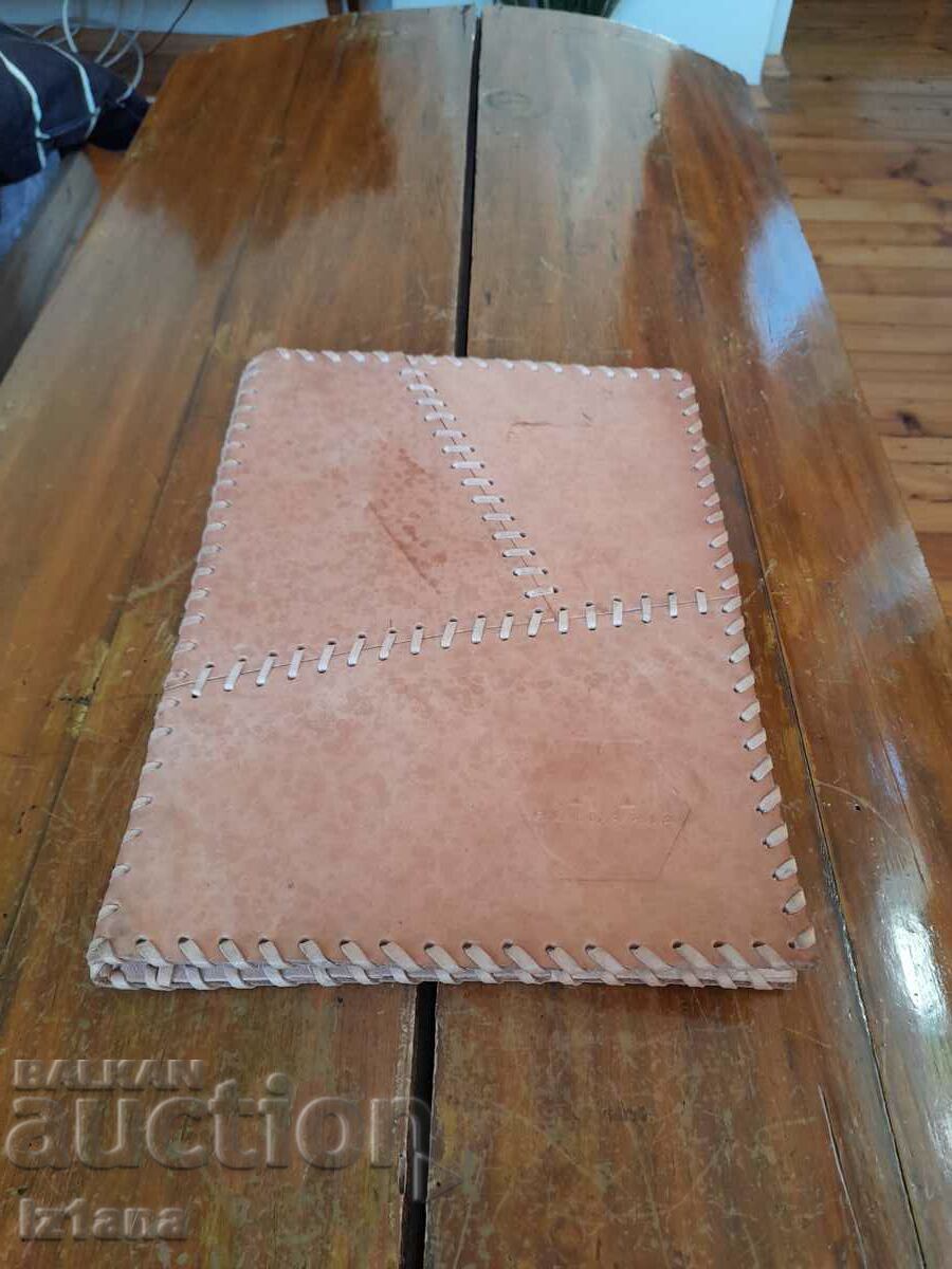 Old leather folder