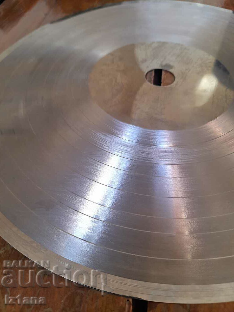 Old metal gramophone record, matrix with price 80.00 BGN | € 40.90 Old metal gramophone record, matrix with price 80.00 BGN | € 40.90