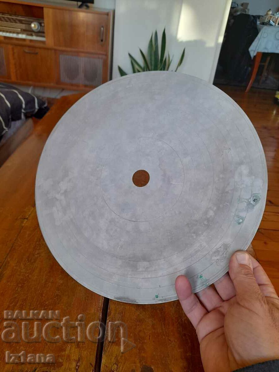Old metal gramophone record, matrix - 5 Old metal gramophone record, matrix - 5