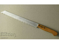 Кухненски нож за хляб 39/3 см вълнообразен дървена дръжка