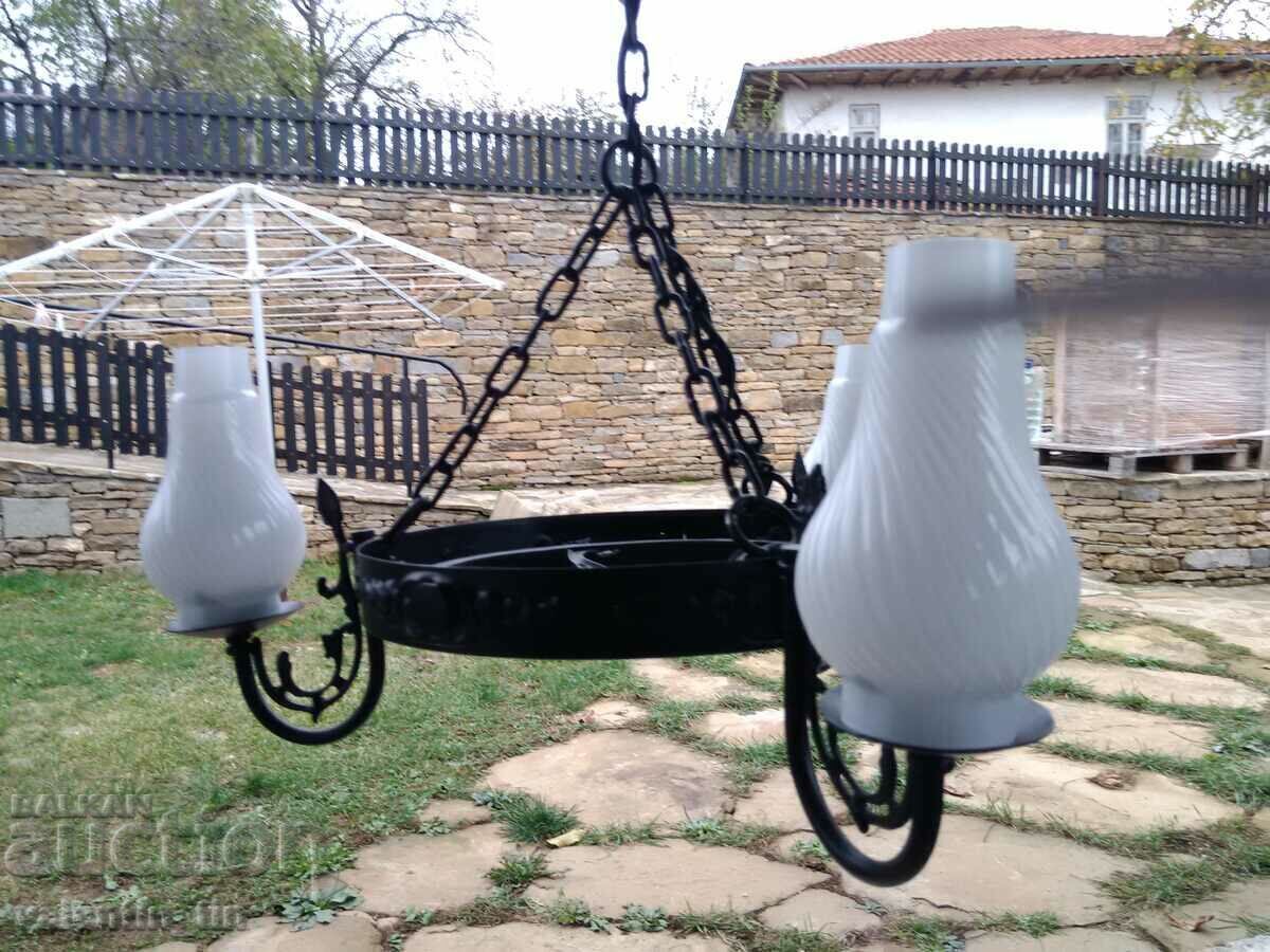 Old chandelier, wrought iron lampshade with price 159.00 BGN | € 81.30
