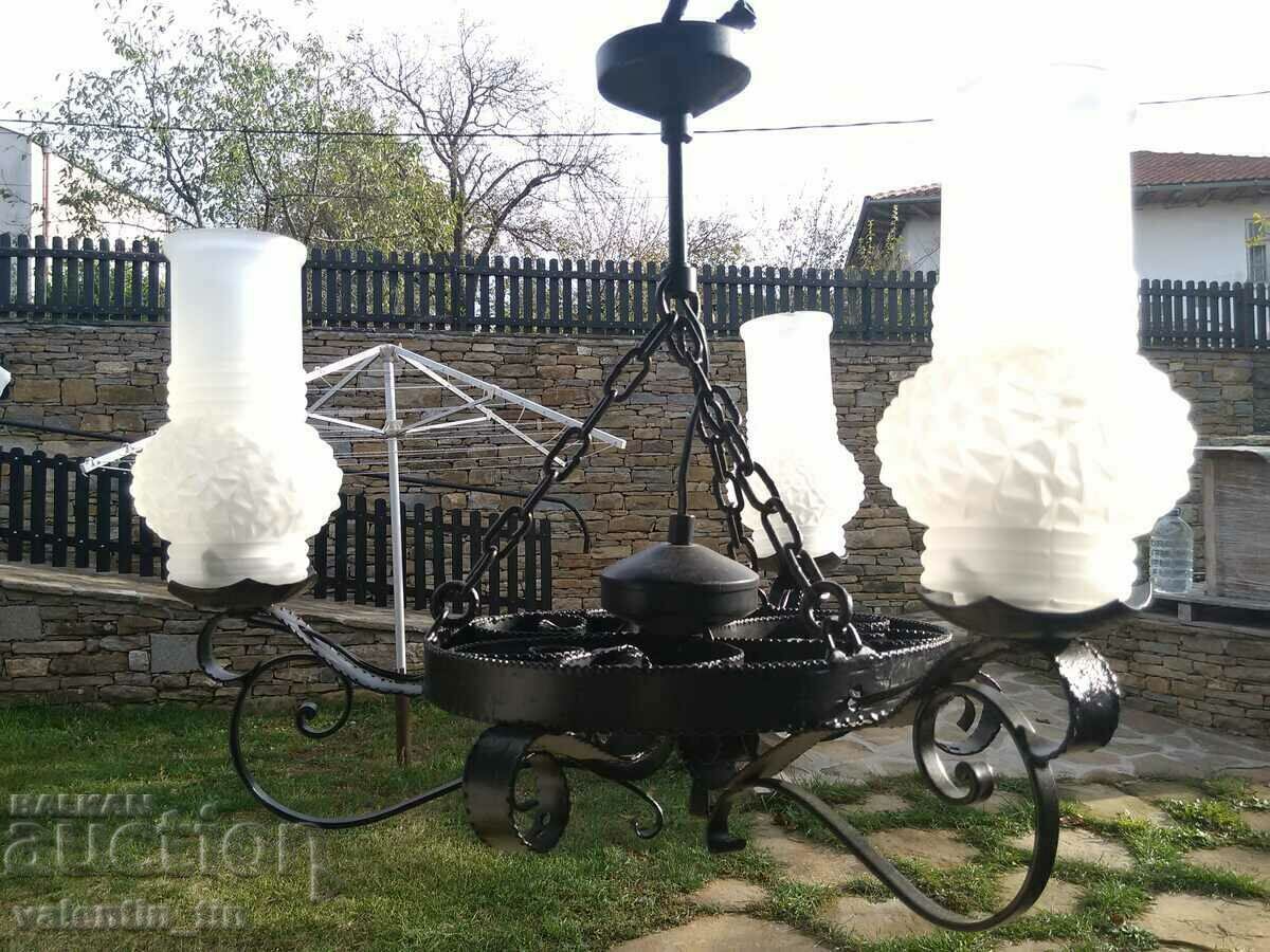 Vintage chandelier, wrought iron lampshade Vintage chandelier, wrought iron lampshade