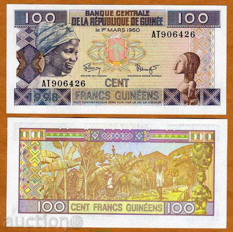 ZORBA AUKTIONS GUINEA 100 FRANCA 1998 UNC