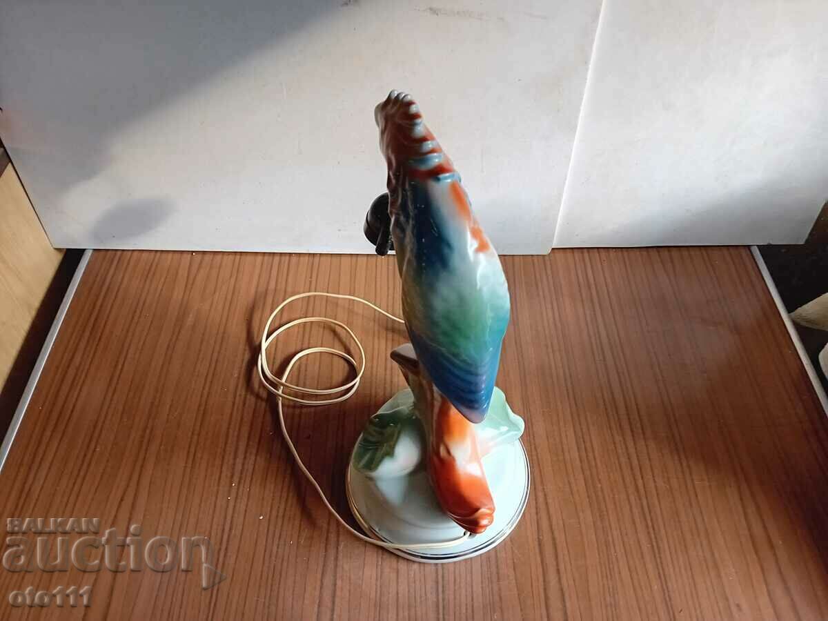OLD PARROT PORCELAIN LAMP - 5 OLD PARROT PORCELAIN LAMP - 5