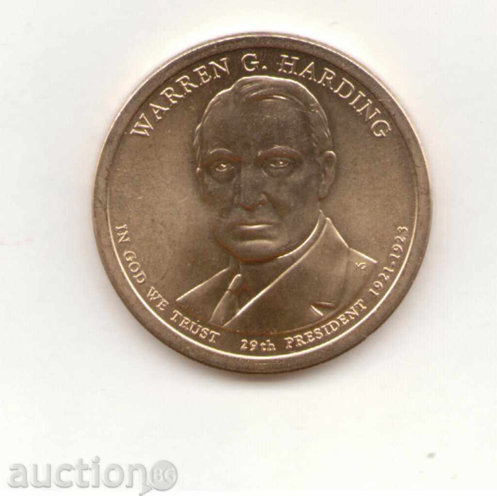 ++United States-1 Dollar-2014D-KM# 571-Warren G. Harding