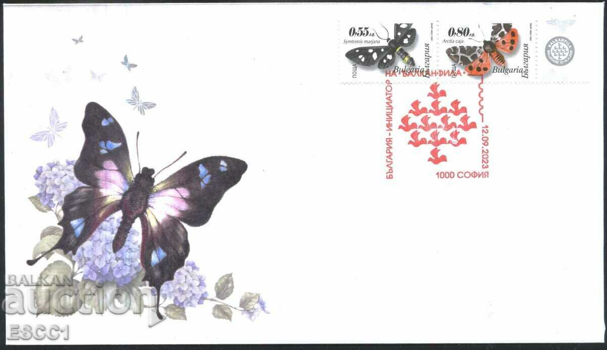 First day envelope Fauna Butterflies 2023 from Bulgaria