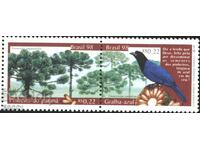 Pure Stamps Fauna Bird Flora Trees 1998 from Brazil