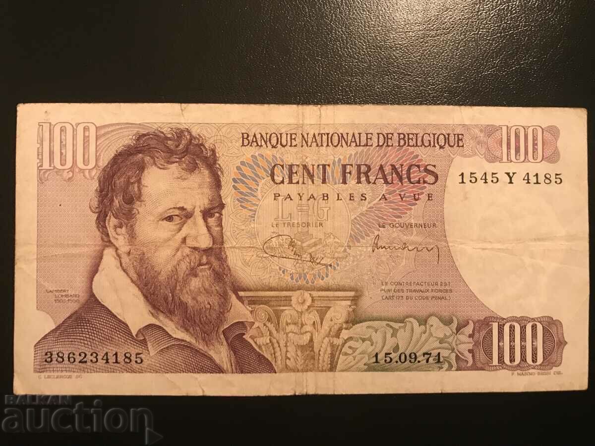 Belgia 100 de franci 1971