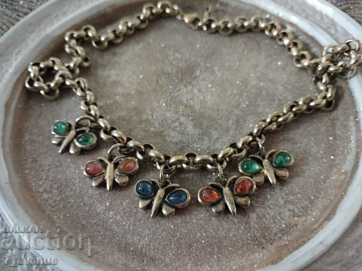 Old heavy solid butterfly necklace 11/15/2023
