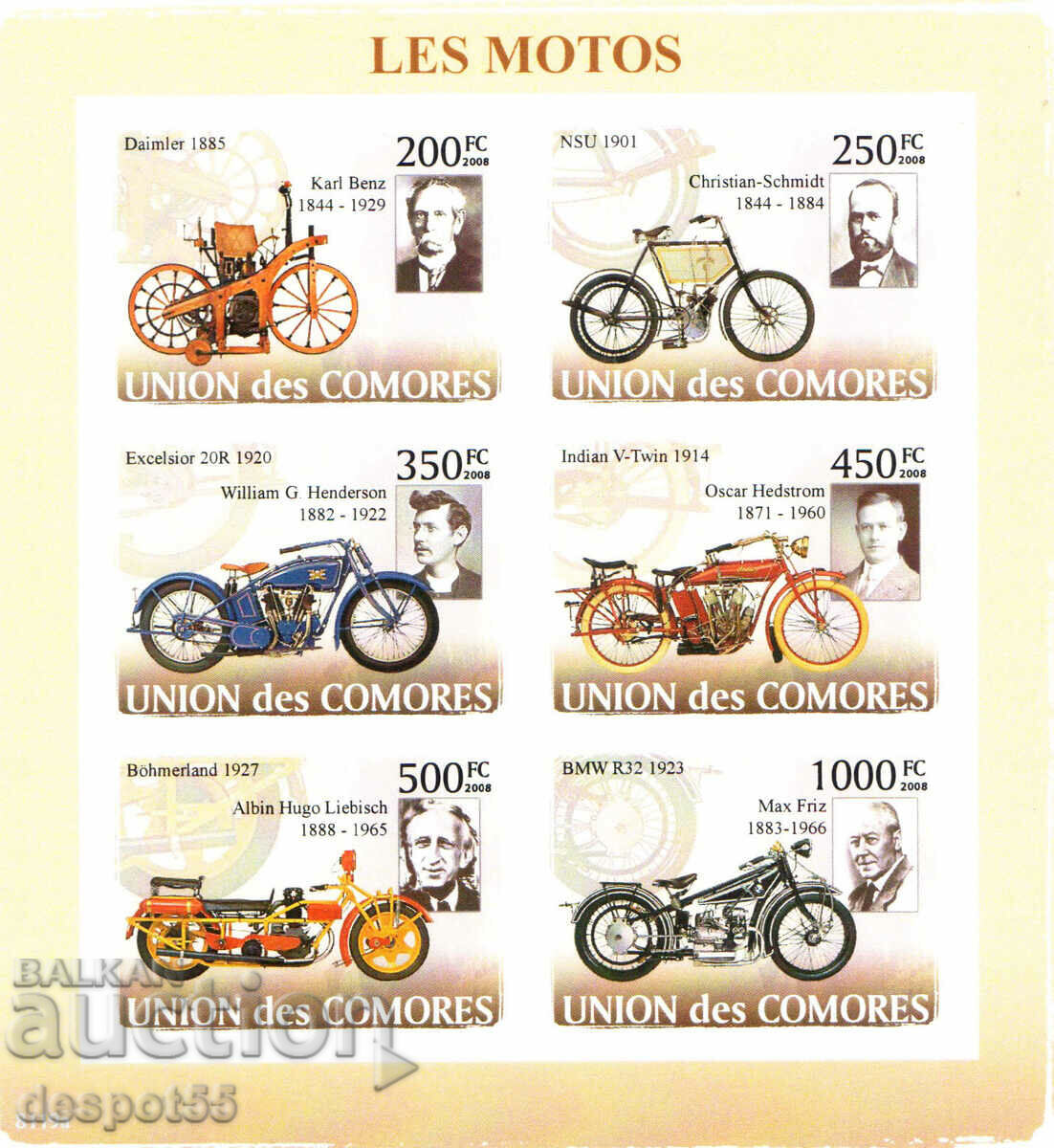 2008. Comoros Islands. Transport - Motorcycles