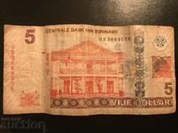 Suriname 5 dollars
