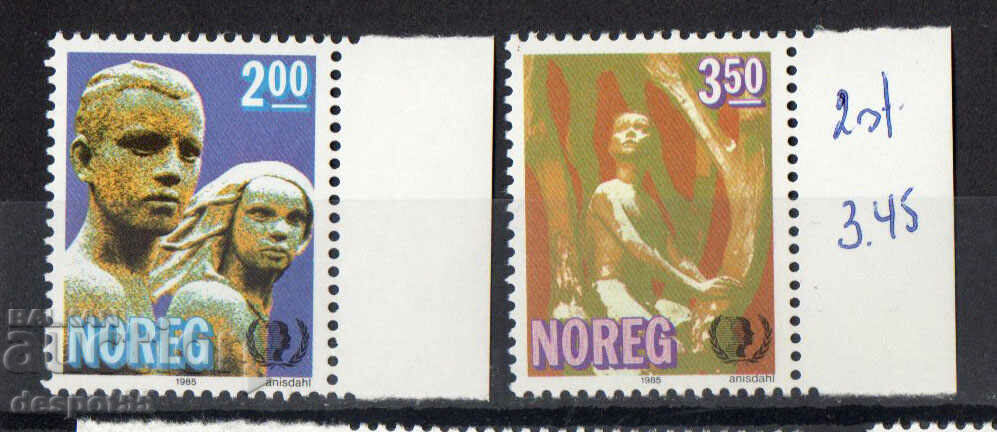 1985. Norvegia. Anul Internațional al Tineretului ONU.