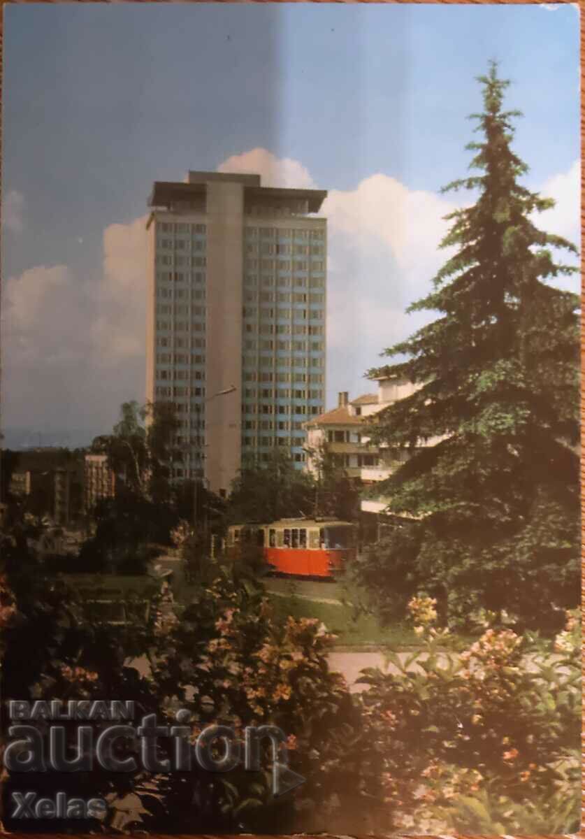 Стара пощенска картичка София хотел Хемус 1970те