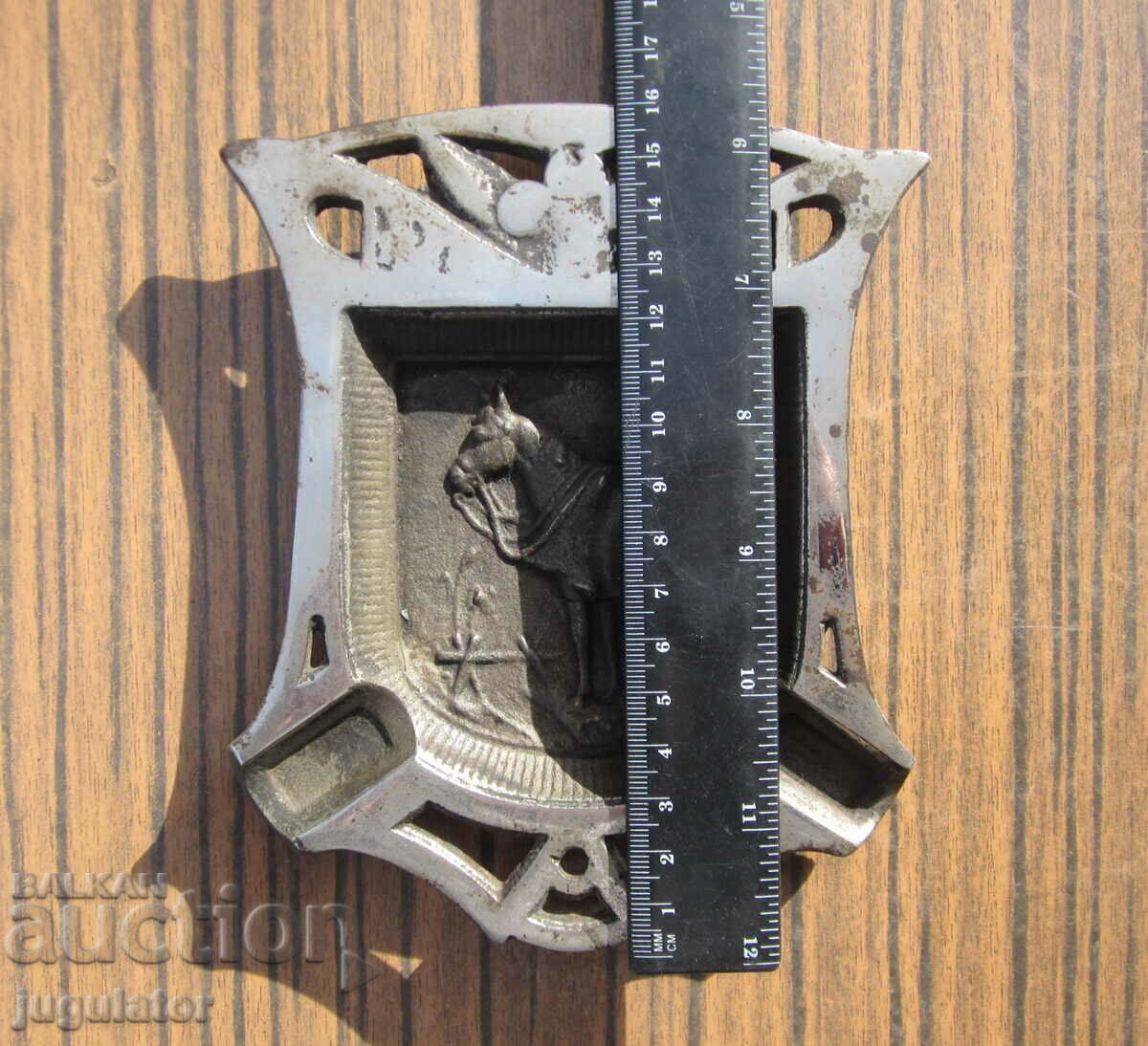 vintage German marked cast iron ashtray with ornaments - 7 vintage German marked cast iron ashtray with ornaments - 7