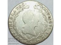Австрия 5 кройцера 1820 А - Вена Франциск сребро - рядка