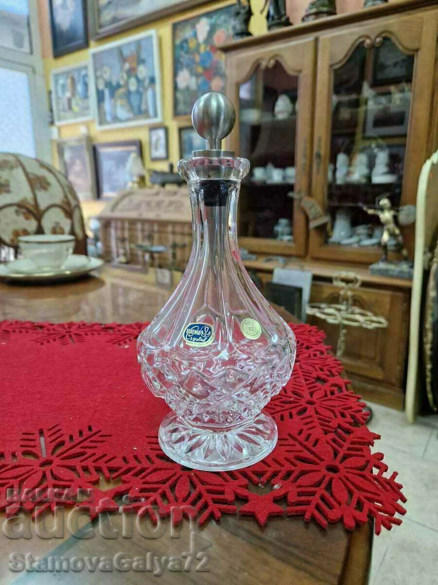 Decantor antic unic din cristal ceh - Boemia Decantor antic unic din cristal ceh - Boemia