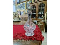 Unique antique Czech crystal decanter - Bohemia