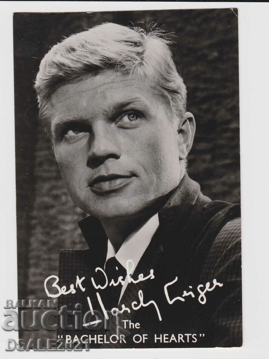 Carte poștală veche foto actor HARDY KRUGER /38541