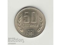 Bulgaria 50 de cenți 1981 anul #5393