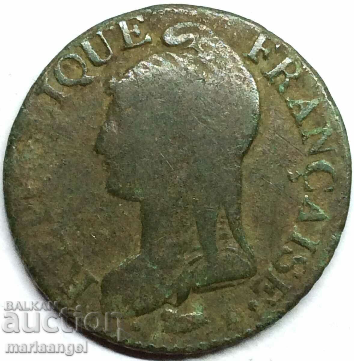 France 5 centimes 1793 Lan 2 - rare year