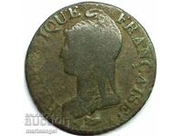 Γαλλία 5 centimes 1793 Lan 2 - σπάνιο έτος