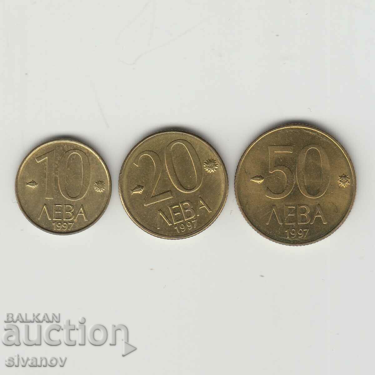 Bulgaria 10, 20, 50 leva 1997 set lot #5409