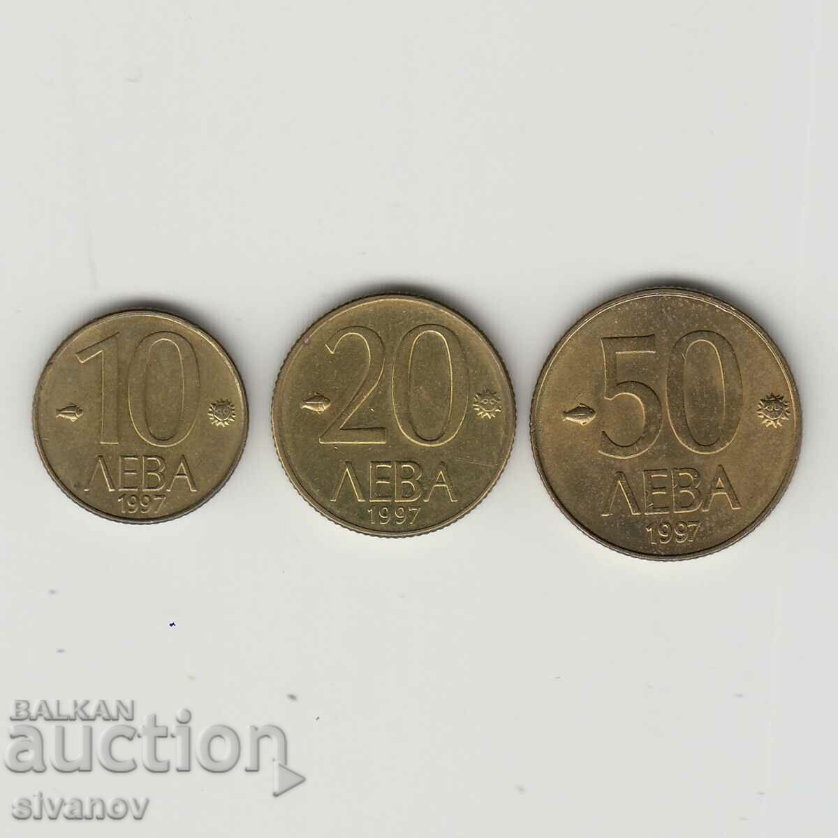 Bulgaria 10, 20, 50 leva 1997 set lot #5410
