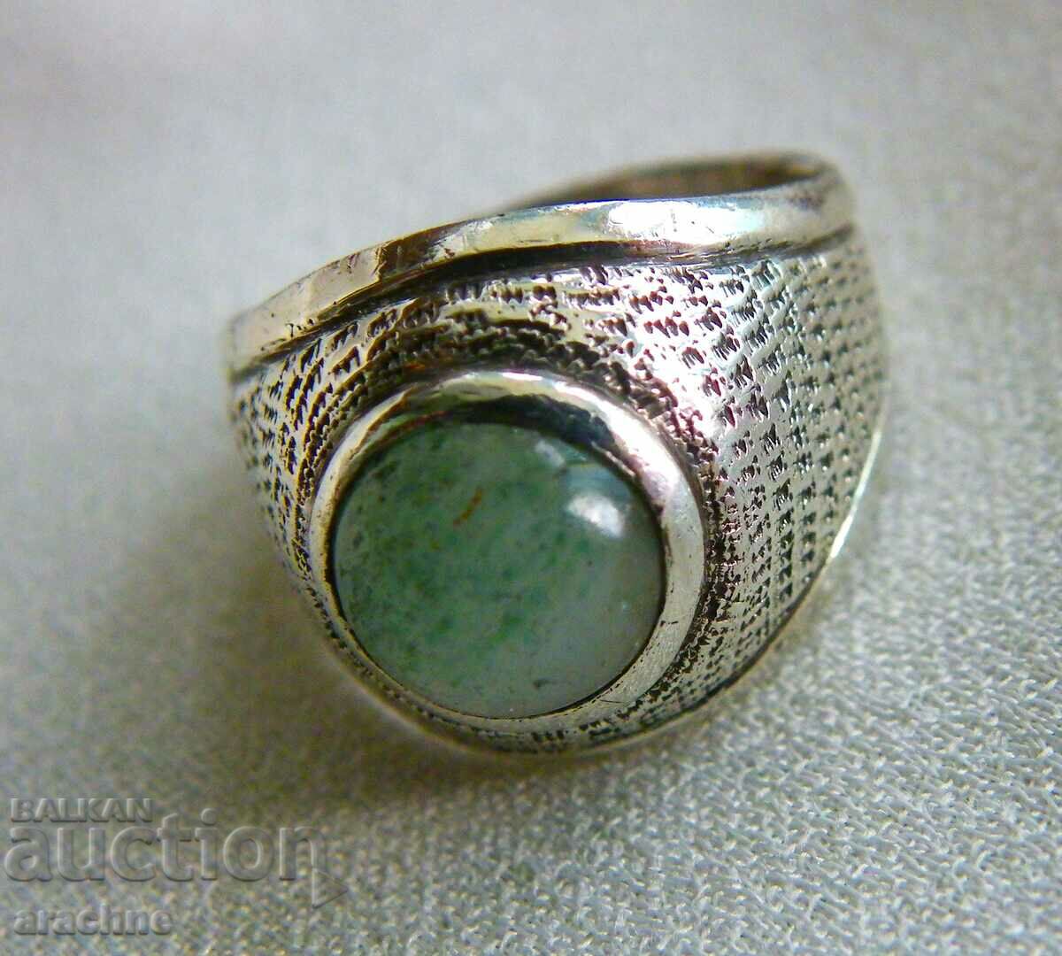 Old silver jade ring with price 85.00 BGN | € 43.46 Old silver jade ring with price 85.00 BGN | € 43.46
