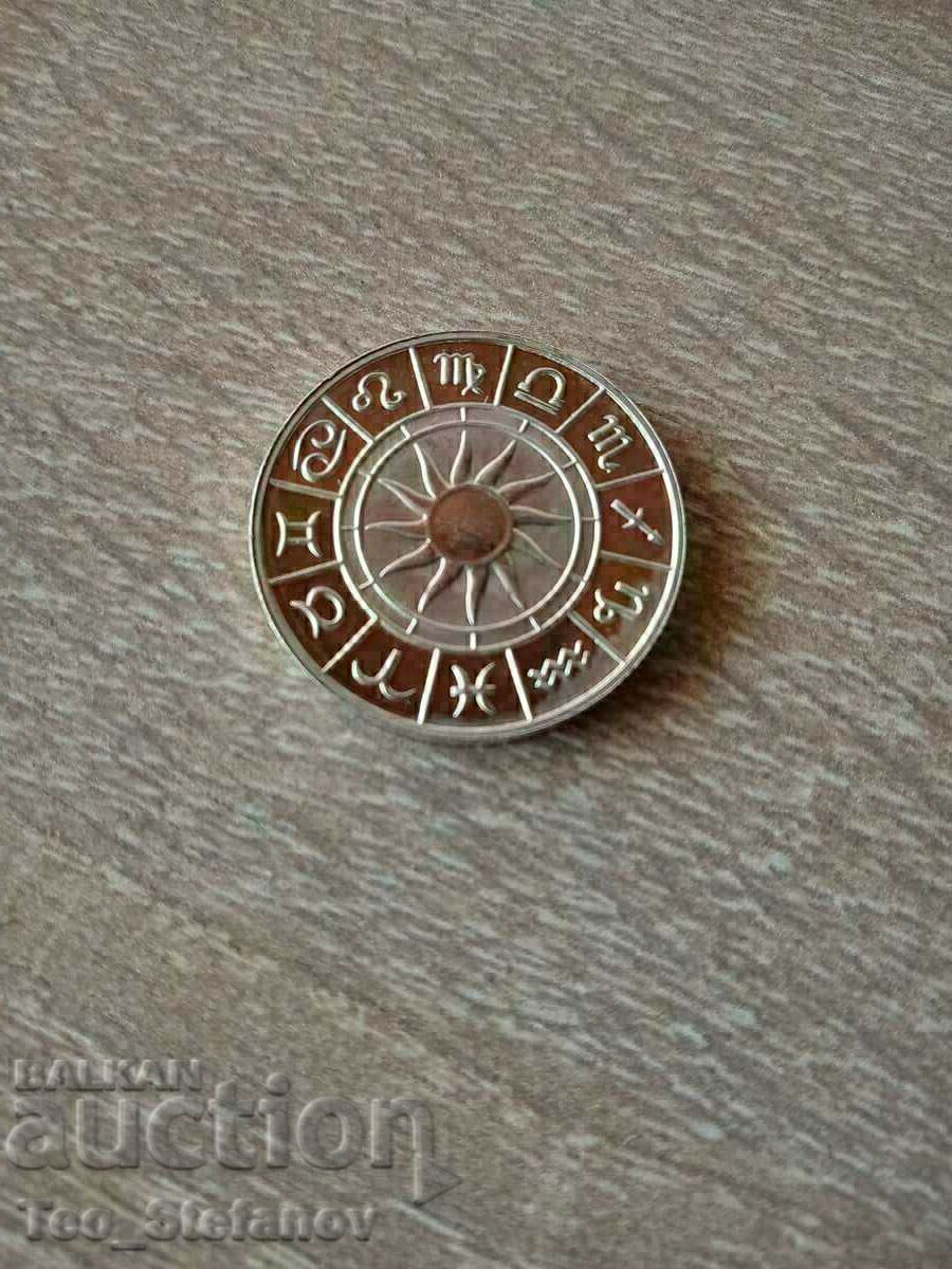 A beautiful Sagittarius zodiac silver coin