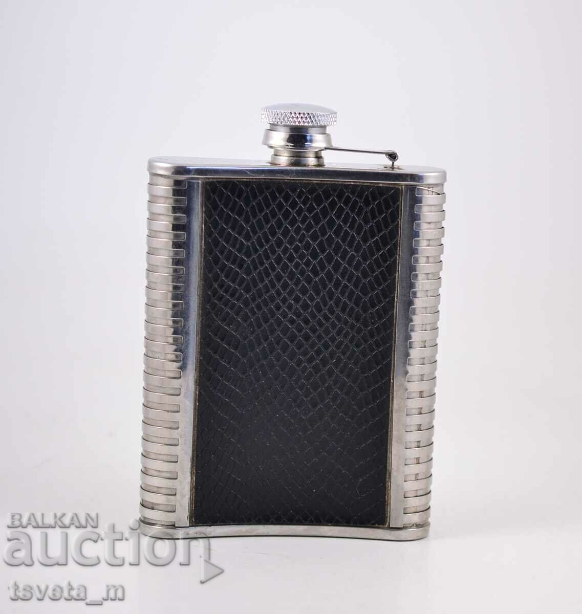 Metal alcohol bottle with price 6.00 BGN | € 3.07 Metal alcohol bottle with price 6.00 BGN | € 3.07