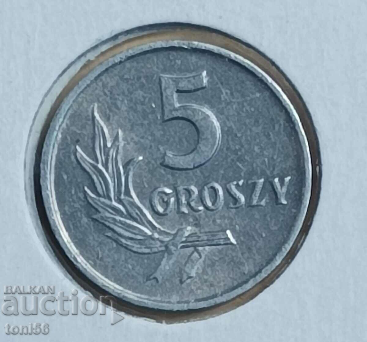 Πολωνία 5 groszy 1962