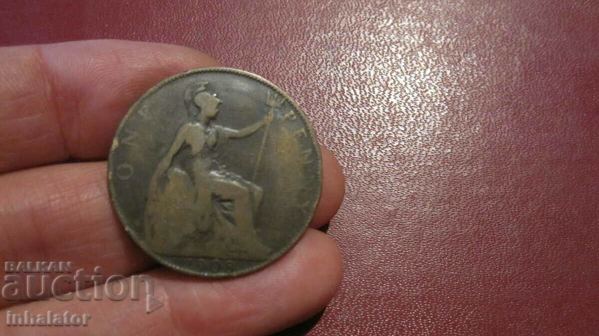 1908 1 penny Edward 7 mi