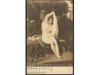 Σοβιετική καρτ ποστάλ πριν από το 1945 ερωτική γυμνή γυναίκα