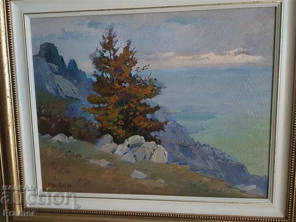 Auction  Georgi Hristov Rubev 1897 - 1975 In the Balkans the Blue Stones