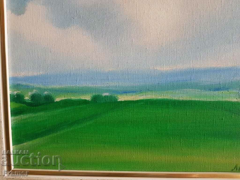 Auction  Lyuben Boyadzhiev 1914 - 2003 Morning over the field Landscape 2003