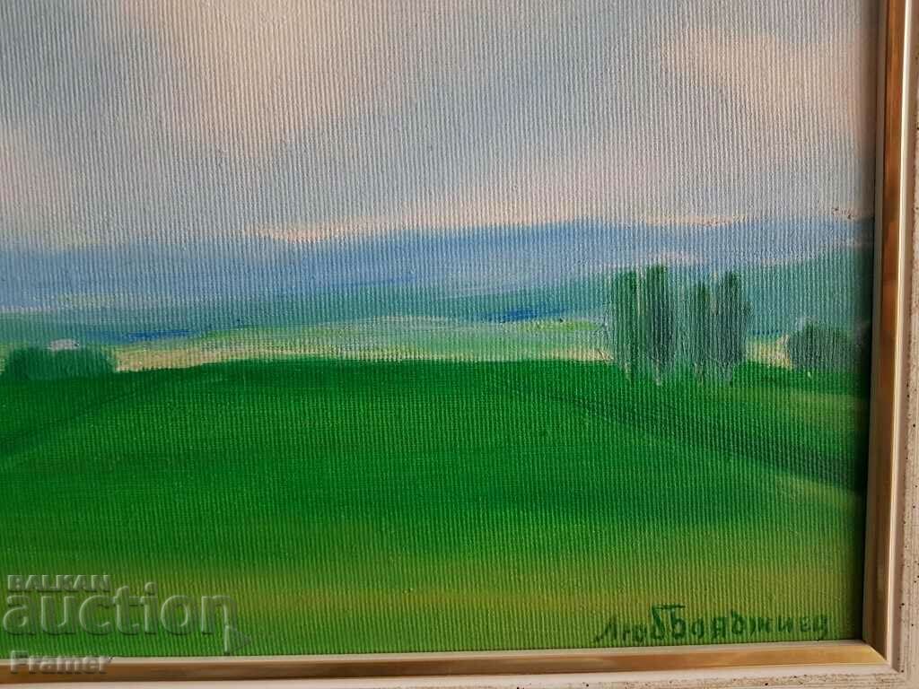 Delivery of Lyuben Boyadzhiev 1914 - 2003 Morning over the field Landscape 2003