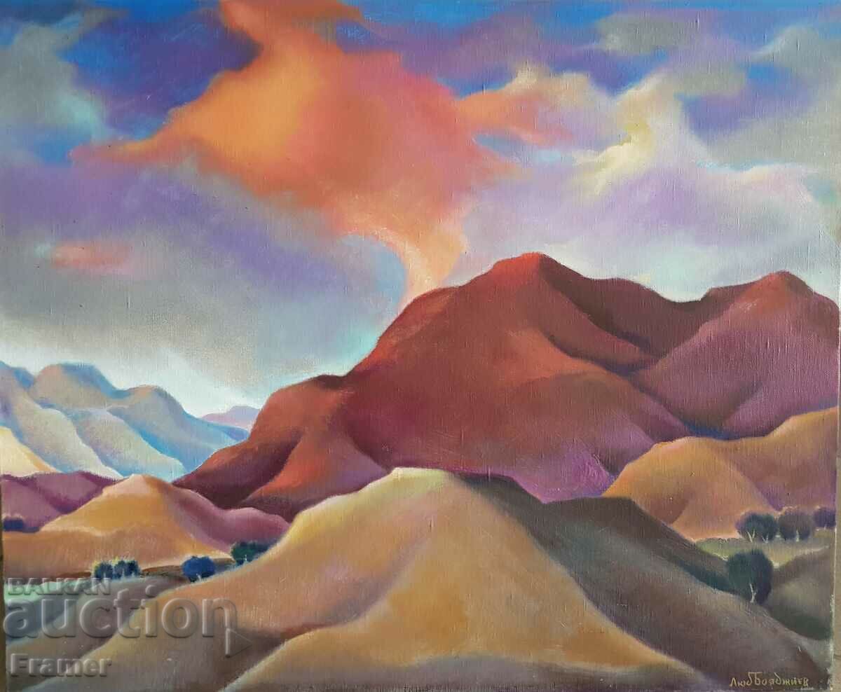 Lyuben (Lyubo) Boyadzhiev 1914 - 2003 The Red Cloud 2003 with price 4005.00 BGN | € 2047.72