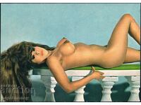 Παλιά γερμανική καρτ ποστάλ ερωτική γυμνή γυναίκα ερωτική