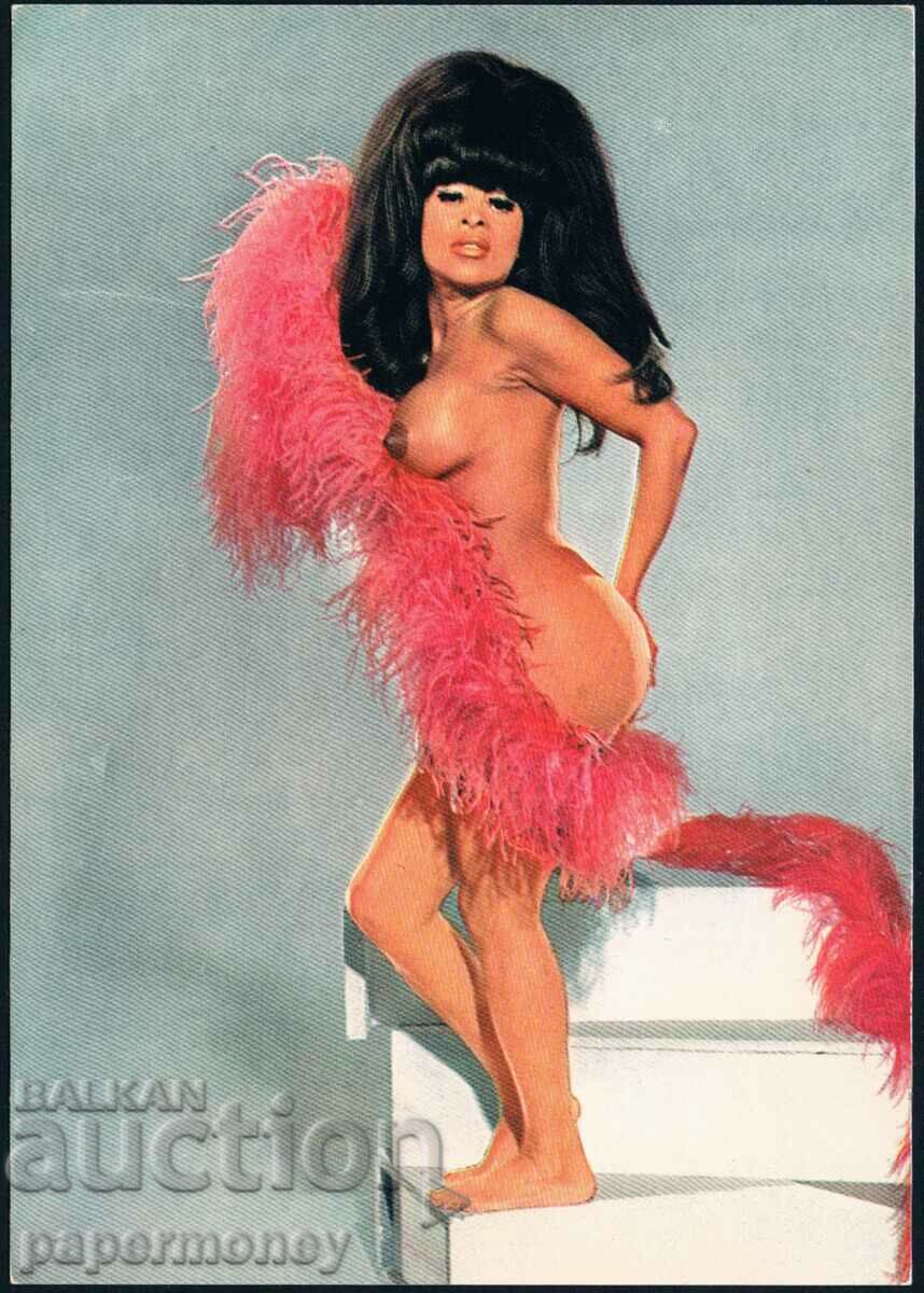 Old German postcard erotic nude woman erotic
