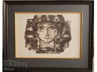 profesor Svetlin Rusev Bulgară - Moma Lazarka litho E/A 1979