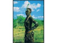 Παλιά καρτ ποστάλ της Αφρικής ερωτική γυμνή γυναίκα