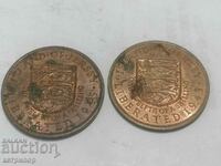 2 pcs. Jersey 1/12 shilling 1945 copper