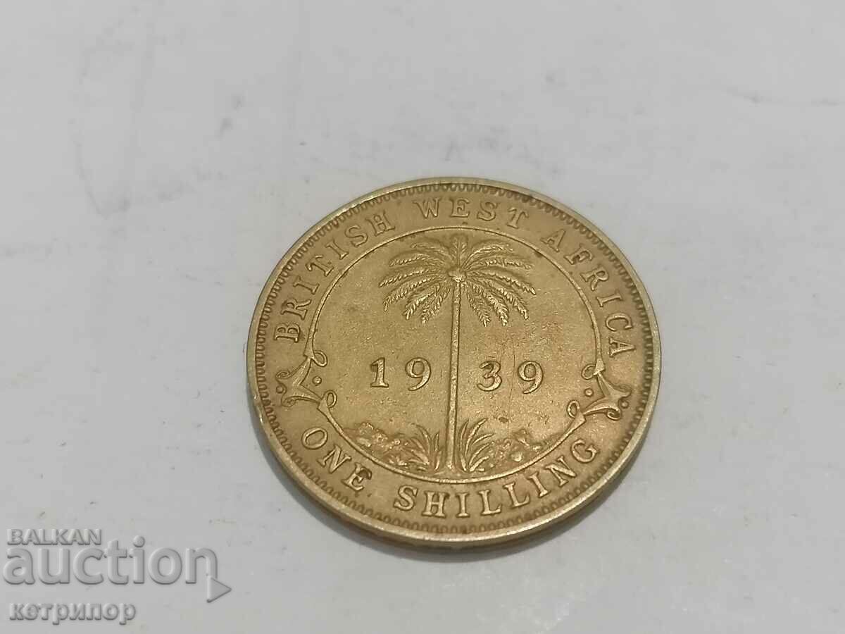 Британската западна Африка 1 шилинг 1939 г бронз