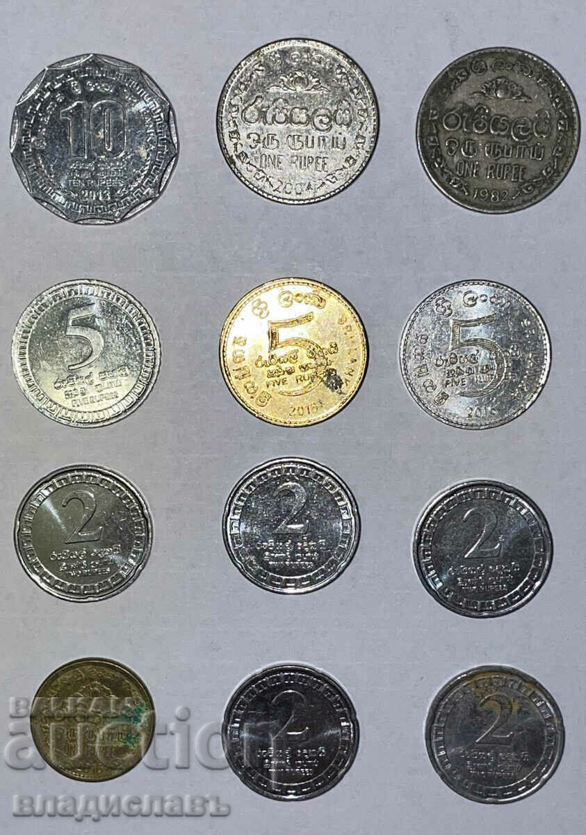 Σρι Λάνκα 1,2,5,10 σεντ
