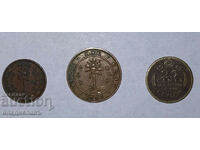 Ceylon jumătate de cent, 1 cent, 25 de cenți