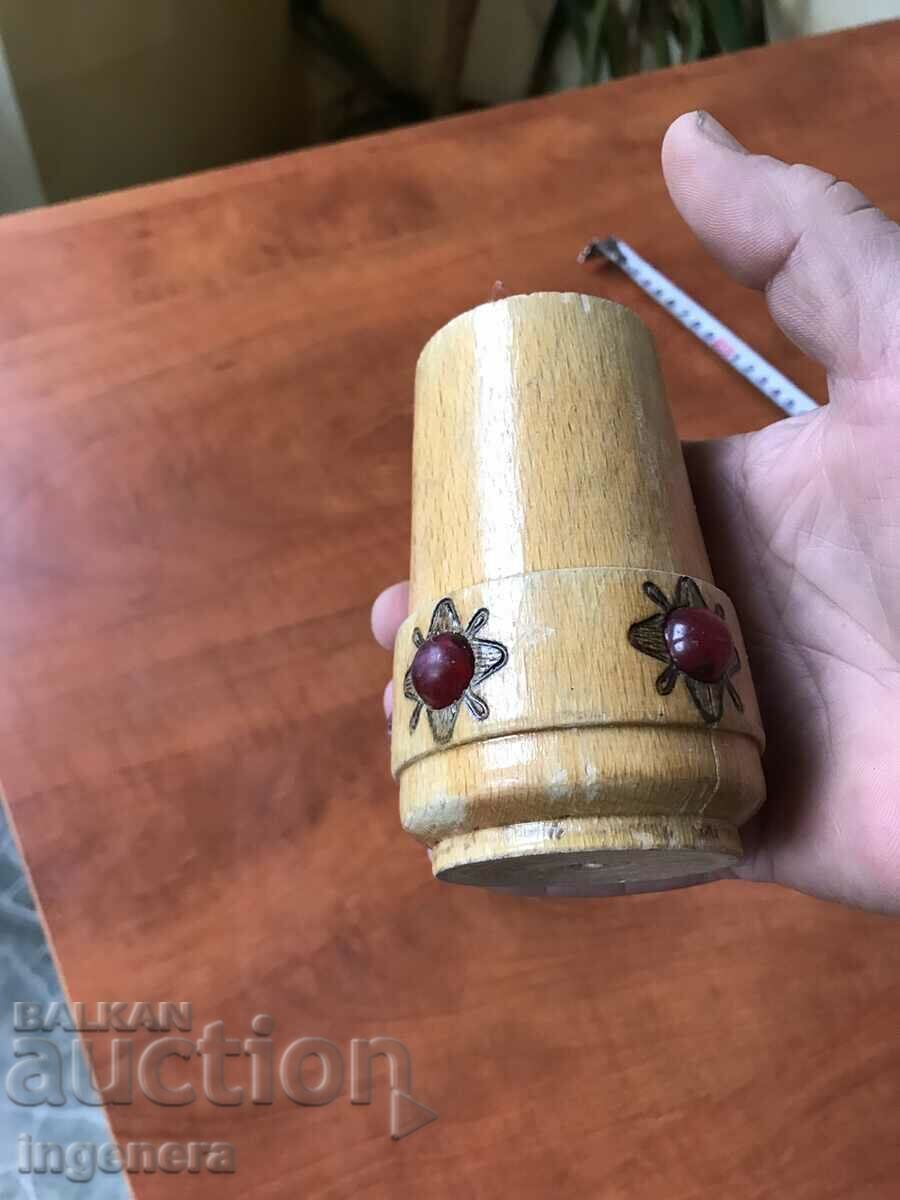 Auction PENCIL BOX WOOD CARVING PYROGRAPH WOOD STONE Auction PENCIL BOX WOOD CARVING PYROGRAPH WOOD STONE