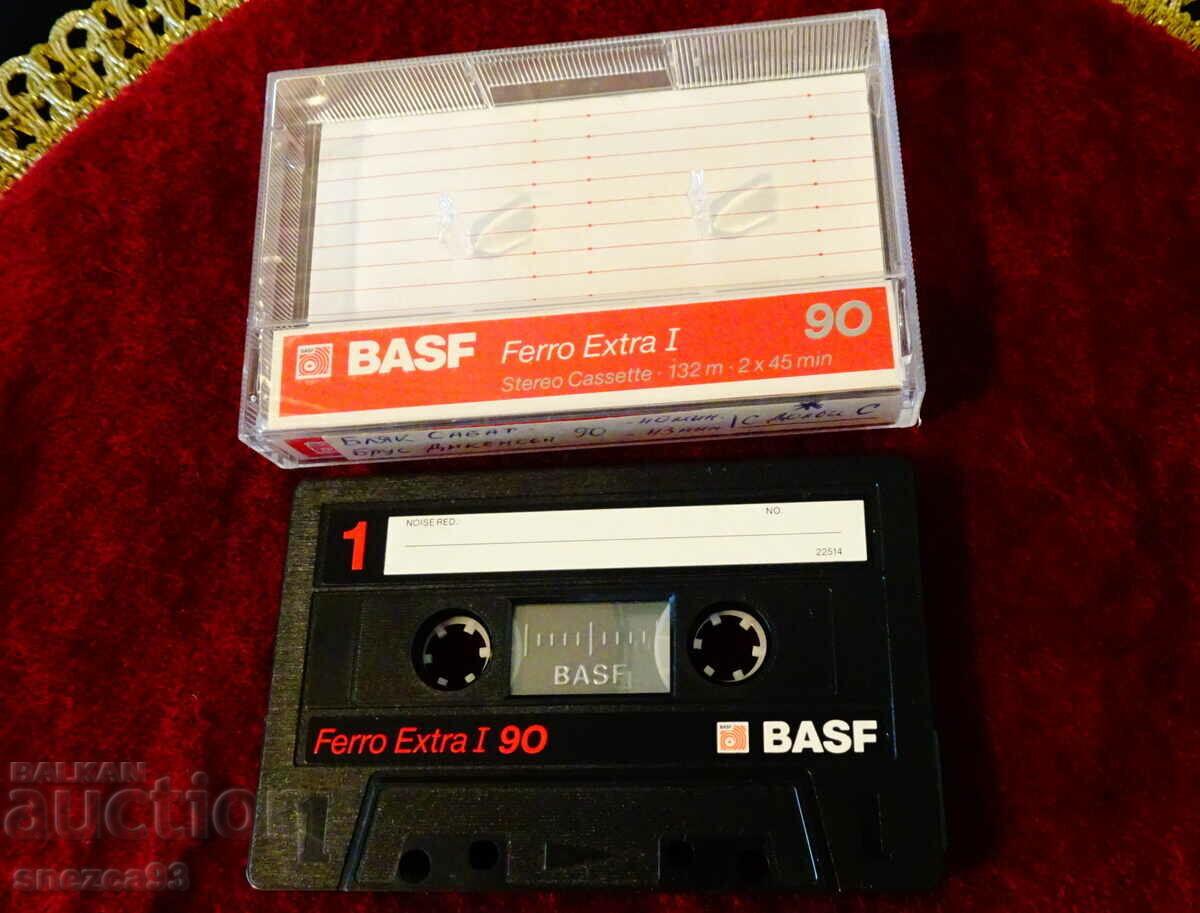 BASF audiotape with Black Sabbath and Bruce Dickinson.