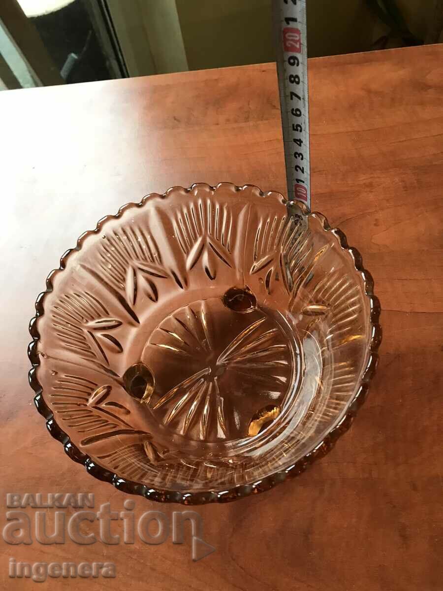 FRUCTIERA SALATIERA THICK COLORED EMBOSSED GLASS FROM SOZA with price 48.00 BGN | € 24.54 FRUCTIERA SALATIERA THICK COLORED EMBOSSED GLASS FROM SOZA with price 48.00 BGN | € 24.54