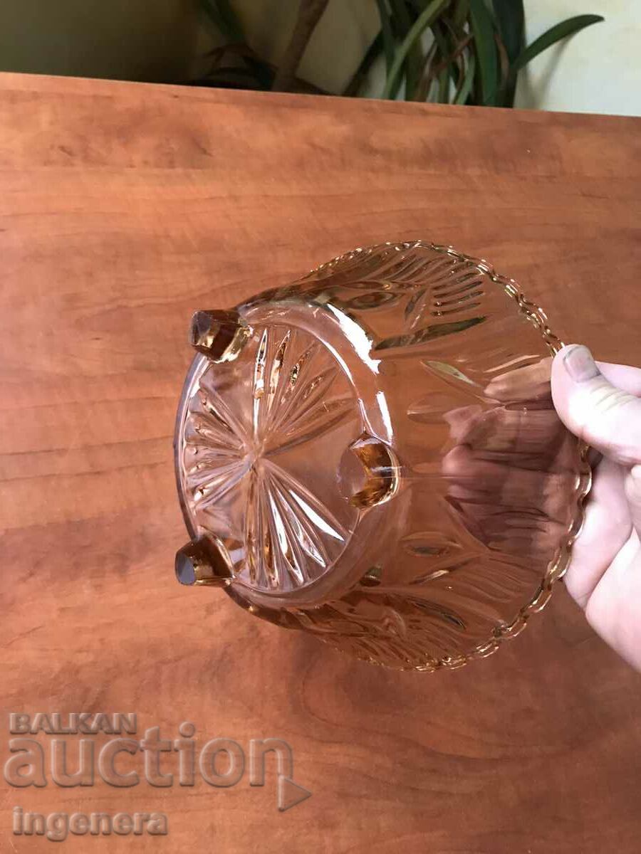 Auction FRUCTIERA SALATIERA THICK COLORED EMBOSSED GLASS FROM SOZA Auction FRUCTIERA SALATIERA THICK COLORED EMBOSSED GLASS FROM SOZA