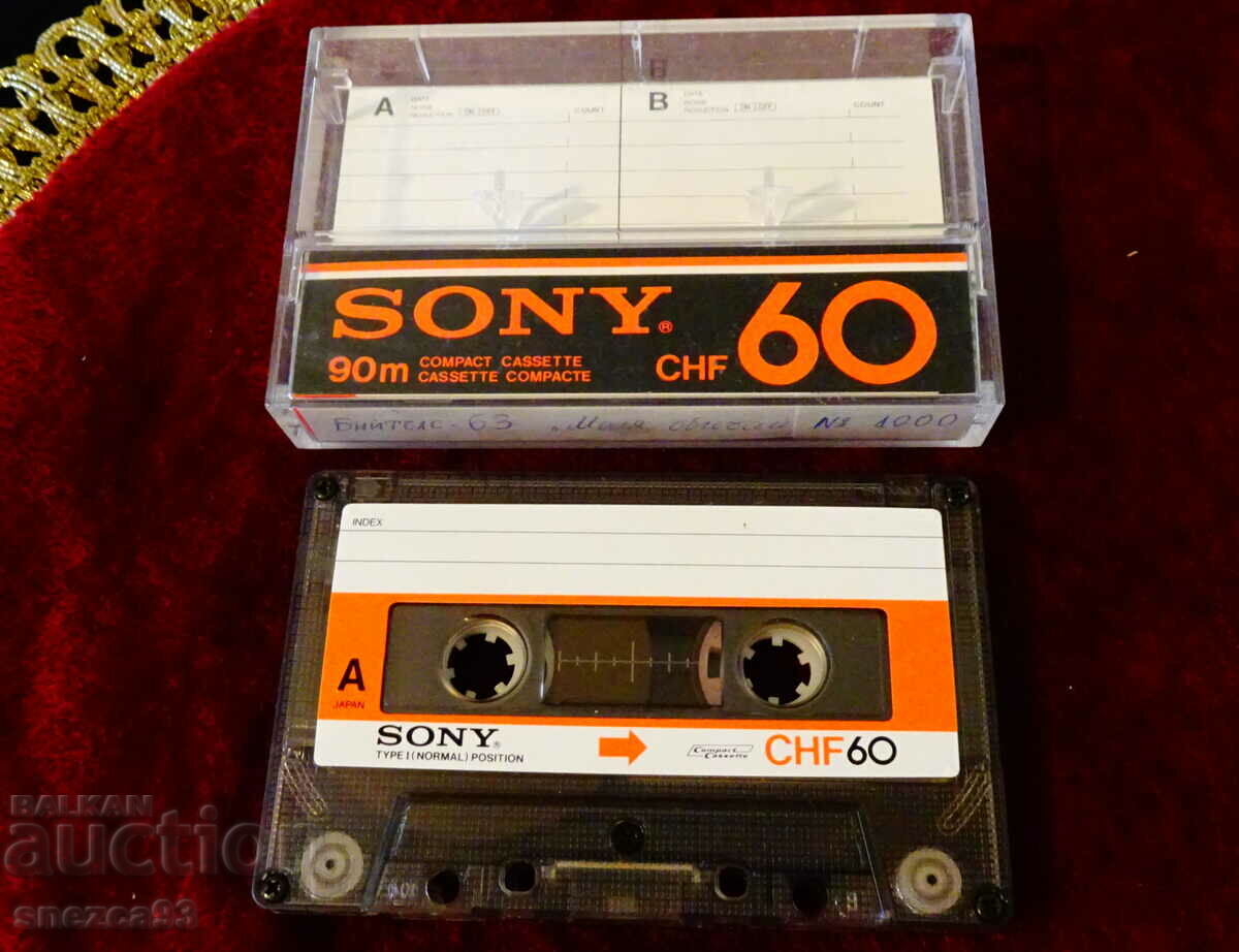 Sony CHF60 аудиокасета с Beatles.